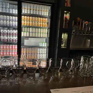 Canned beer selection