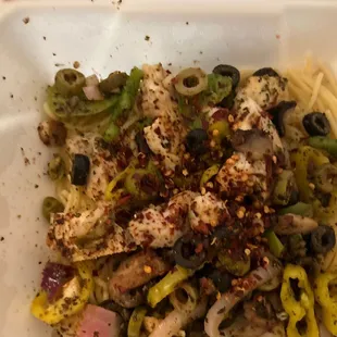 Chicken and veggie pasta