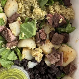 Always stale carne asada burrito, bowl + tax ~$20