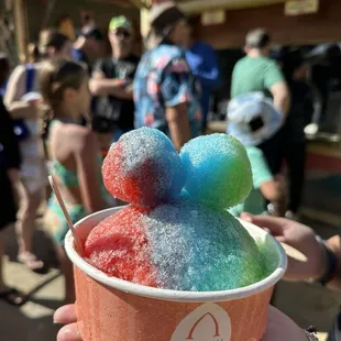 Yummm! #3 - three flavors with ice cream at the bottom