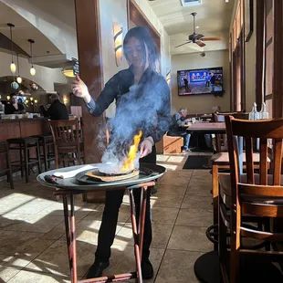 Saganaki  Flaming Cheese