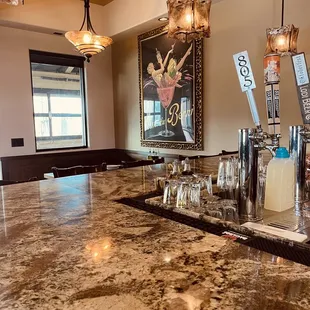 the bar area
