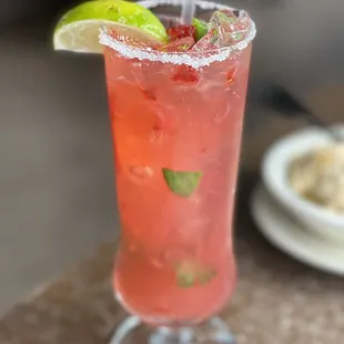 Blushing Herbacious margarita