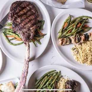 a table full of food