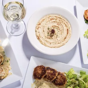 a variety of appetizers