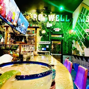 Cadillac margarita at the bar