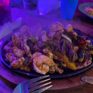 Papas fajitas for one. Tons of food!