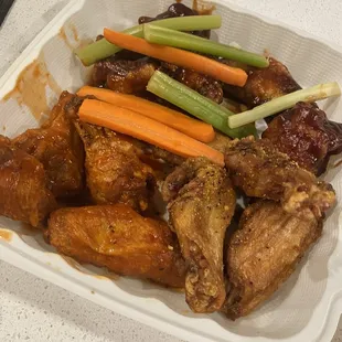 Bbq, buffalo and lemon pepper