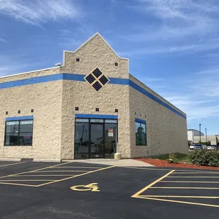 the outside of the building