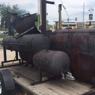 a smoker on a trailer