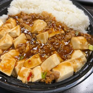 generous portion and delicious mapo tofu