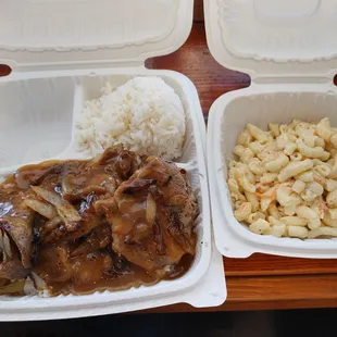 Salt and pepper pork chop with onions &amp;  mishrooms