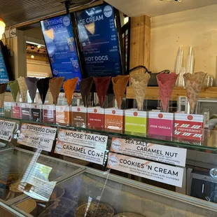The different flavor cones you can get