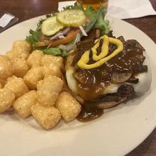 Mushroom Swiss burger