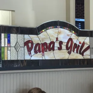 Stained glass in dining room