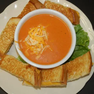 Grilled Cheese Dunkers and a Bowl of Soup
