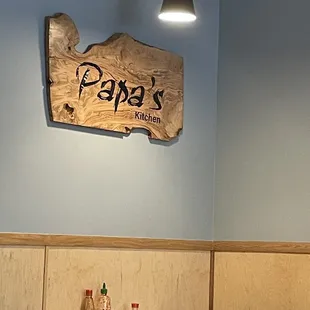 a table and chairs in a restaurant