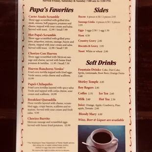 Breakfast Menu