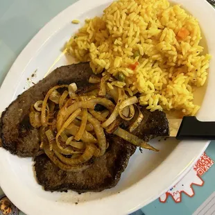 Liver and onions, wish it came with gravy