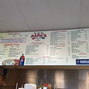 Here&apos;s the Menu at Papa&apos;s! Getting a Calzone and Stromboli... Good stuff right there!