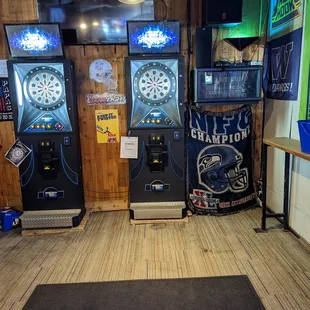 Dart boards.