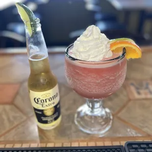 Corona Extra &amp; Strawberry Daiquiri!