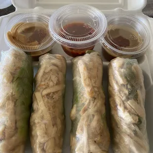 Chicken spring rolls