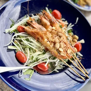 Grilled Prawns Papaya Salad