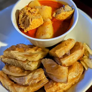 Roti with curry sauce!