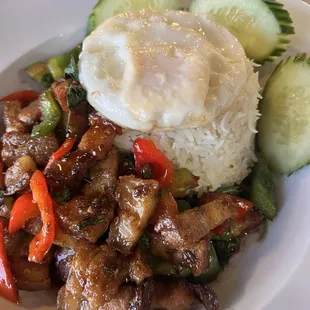 Pa kra pap moo krob (thai pork belly)