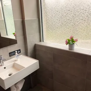 Sparkling clean bathrooms