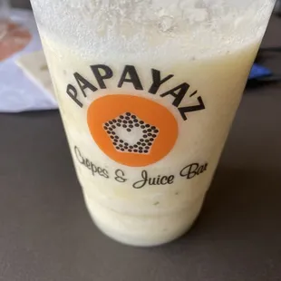 Pina colada smoothie - taking us to the beach :)