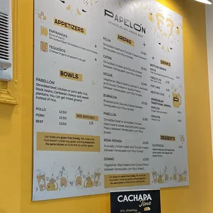 Wall menu