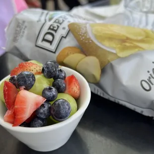 Fruit and potato chips