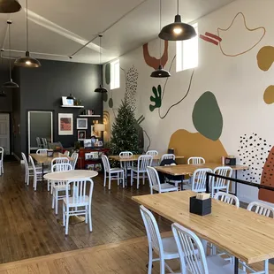 the interior of the cafe