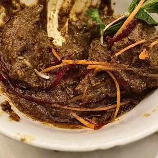 Lamb curry... as we were polishing it off....literally.