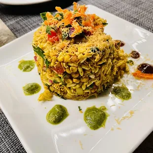 a plate of food on a table