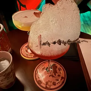 a paper fan cocktail