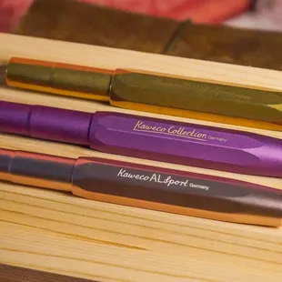 A nice selection of Kaweco pens are available at Paper Moon!
