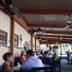 Outdoor patio with live music