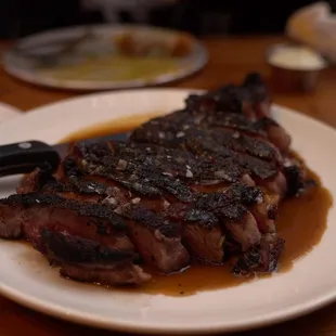 Black &amp; Blue Steak for Two with Sherry Bonito Demi-glace