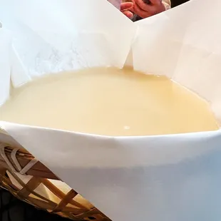 a bowl of milk