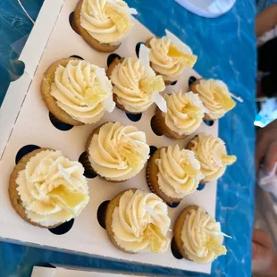 Pineapple coconut vegan mini cupcake