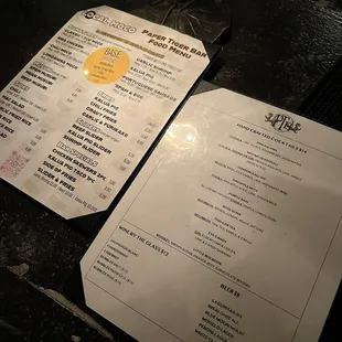 The menu