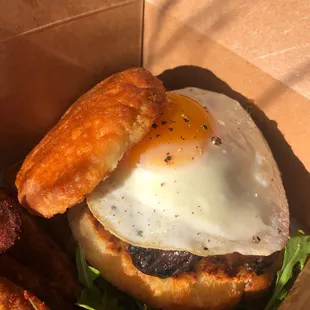 Goat Sausage Sandwich