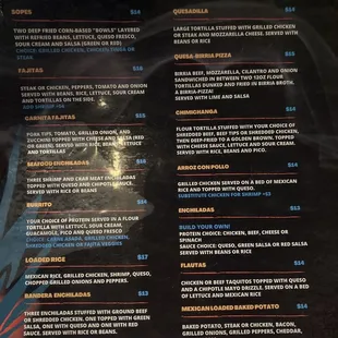 Part of the menu