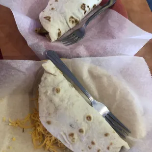 Chorizo and Egg &amp; Bacon and Egg Tacos  -- Homemade flour tortillas !
