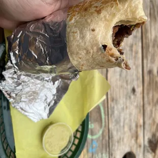 Steak burrito