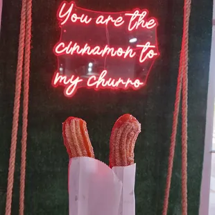 Strawberry filled churros