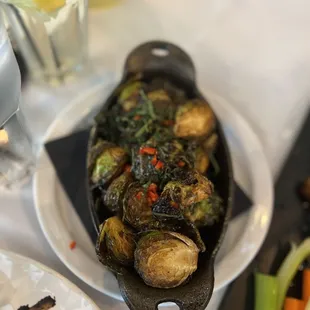 Sweet and spicy brussel sprouts